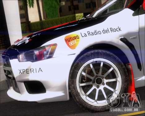 Mitsubushi Lancer Evolution Rally Team Claro para GTA San Andreas