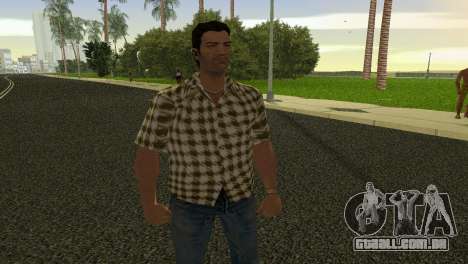 Kockas polo - citrom sarga T-Shirt para GTA Vice City