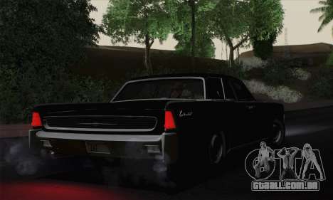 Lincoln Continental Sedan (53А) 1962 para GTA San Andreas