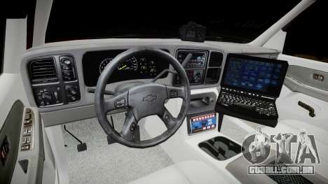Chevrolet Suburban Undercover 2003 Black Rims para GTA 4