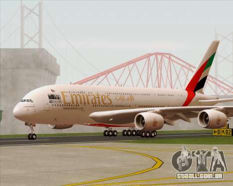 Airbus A380-800 Emirates 40 Anniversary Sticker para GTA San Andreas