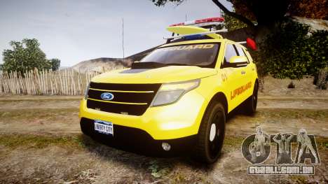 Ford Explorer 2013 Lifeguard Beach [ELS] para GTA 4