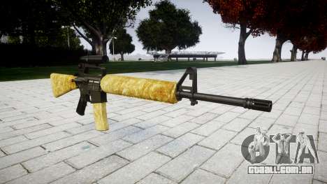 O M16A2 rifle [óptica] ouro para GTA 4