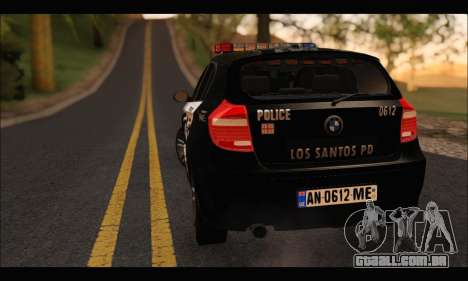 BMW 120i USA Police para GTA San Andreas