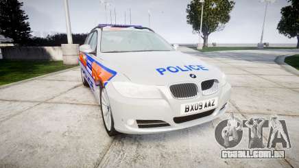 BMW 325d E91 2009 Metropolitan Police [ELS] para GTA 4