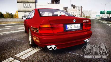 BMW E31 850CSi 1995 [EPM] Castrol Red para GTA 4