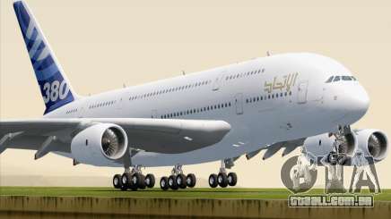 Airbus A380-800 F-WWDD Etihad Titles para GTA San Andreas