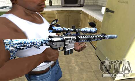 Blue Snow Sniper Rifle para GTA San Andreas