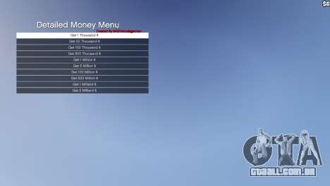 Detailed Money Menu para GTA 5