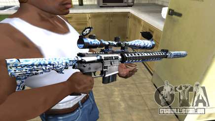 Blue Snow Sniper Rifle para GTA San Andreas