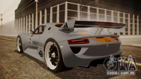 Porsche 918 RSR para GTA San Andreas