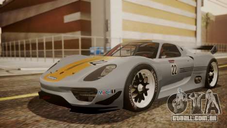 Porsche 918 RSR para GTA San Andreas