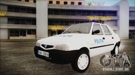 Dacia Solenza Politia para GTA San Andreas