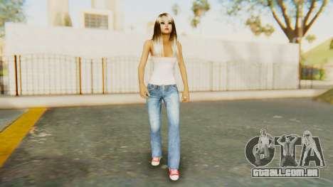 Blonde White Top para GTA San Andreas