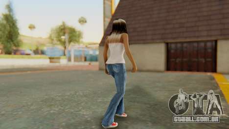 Blonde White Top para GTA San Andreas