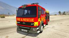 DAF Lancashire Fire & Rescue Fire Appliance para GTA 5