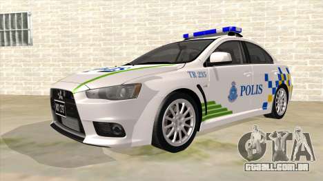 Mitsubishi Lancer Evolution X PDRM para GTA San Andreas