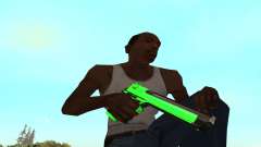 Green chrome weapon pack para GTA San Andreas