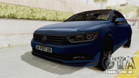 Volkswagen Passat B8 2016 Highline IVF para GTA San Andreas