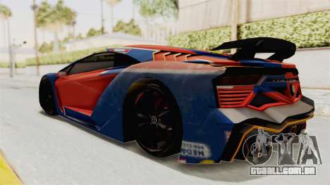 GTA 5 Pegassi Zentorno PJ para GTA San Andreas