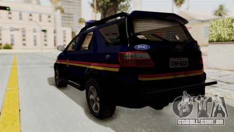 Toyota Fortuner JPJ Dark Blue para GTA San Andreas