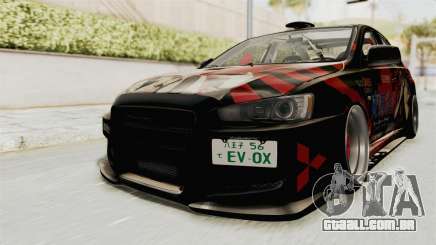 Mitsubishi Lancer Evolution X Ken Kaneki Itasha para GTA San Andreas