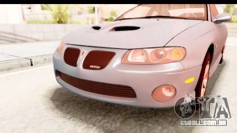 Pontiac GTO 2006 para GTA San Andreas