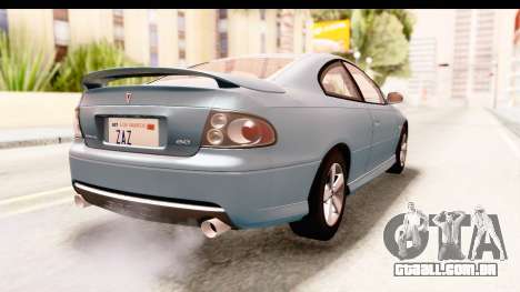 Pontiac GTO 2006 para GTA San Andreas