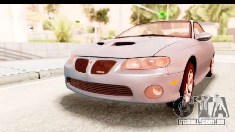 Pontiac GTO 2006 para GTA San Andreas