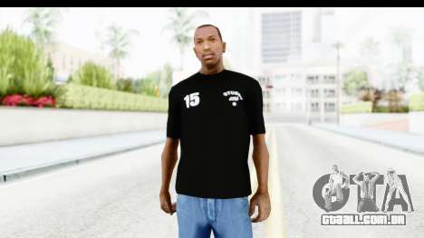 Stussy Black T-Shirt para GTA San Andreas