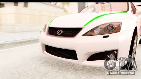 Lexus IS F PDRM para GTA San Andreas