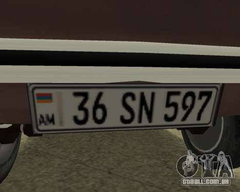 ZAZ 968M Arménia para GTA San Andreas