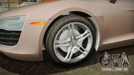 Audi R8 Coupe 4.2 FSI quattro US-Spec v1.0.0 v4 para GTA San Andreas