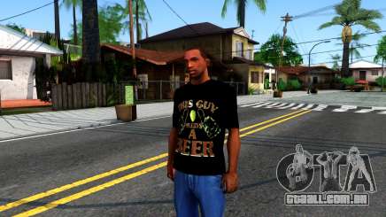 Black Beer T-Shirt para GTA San Andreas
