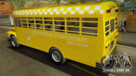 GTA V Vapid Police Prison Bus para GTA San Andreas