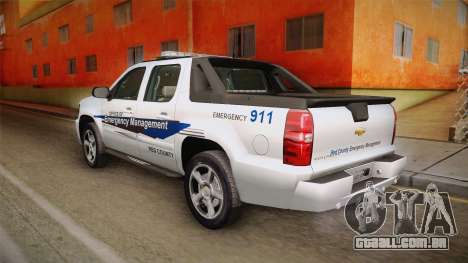 Chevrolet Avalanche 2008 Emergency Management para GTA San Andreas