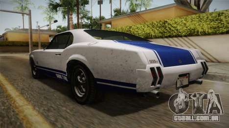 GTA 5 Declasse Sabre GT Painted Bumpers para GTA San Andreas