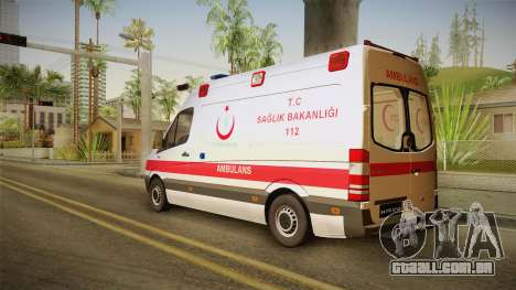 Mercedes-Benz Sprinter Turkish Ambulance para GTA San Andreas