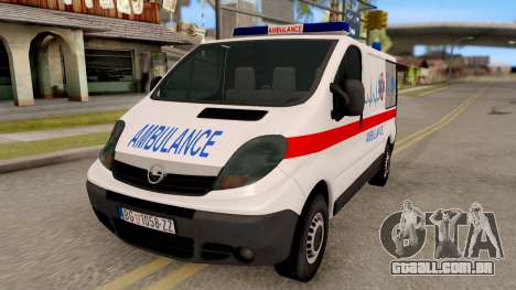 Opel Vivaro Serbian Ambulance para GTA San Andreas