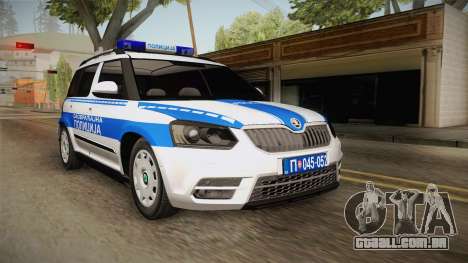 Skoda Yeti Serbian Traffic Police para GTA San Andreas