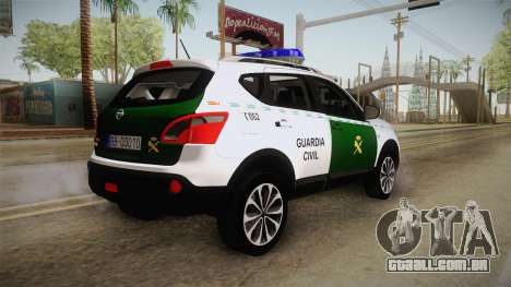 Nissan Qashqai Guatdia Civil Spanish para GTA San Andreas