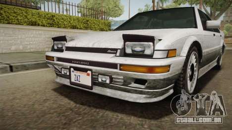 GTA 4 Dinka Hakumai Tuned Bumpers SA Style para GTA San Andreas