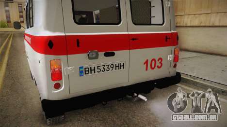 UAZ-452 Ambulância da cidade de Odessa para GTA San Andreas