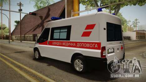 Ford Transit Ambulância da cidade de Kharkov para GTA San Andreas