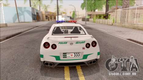 Nissan GT-R R35 Dubai High Speed Police para GTA San Andreas