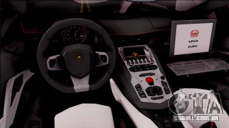 Lamborghini Aventador LP700-4 Dubai HS Police para GTA San Andreas