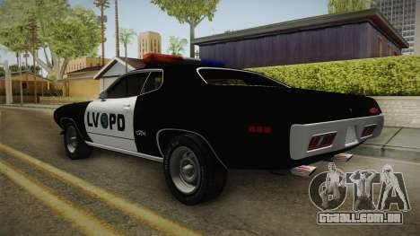 Plymouth GTX Police LVPD 1972 para GTA San Andreas