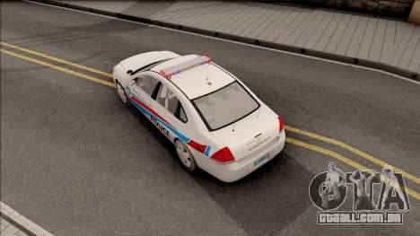 Chevrolet Impala Las Venturas Police Department para GTA San Andreas