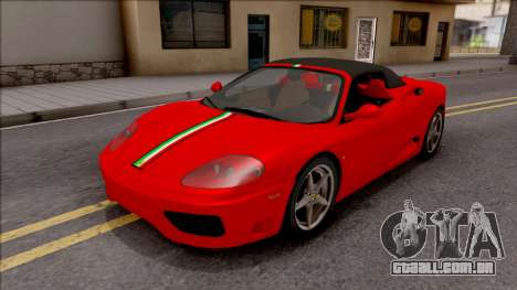 Ferrari 360 Spider US-Spec 2000 IVF para GTA San Andreas