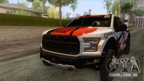 Ford Raptor 2017 Race Truck para GTA San Andreas